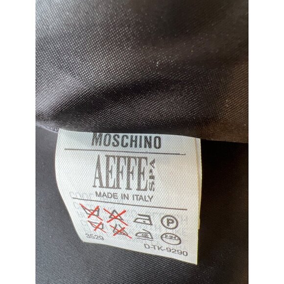 Cheap and Chic Moschino VTG Rare Mens Size 40 Black Vest Silk Earth Peace Love - Picture 12 of 16